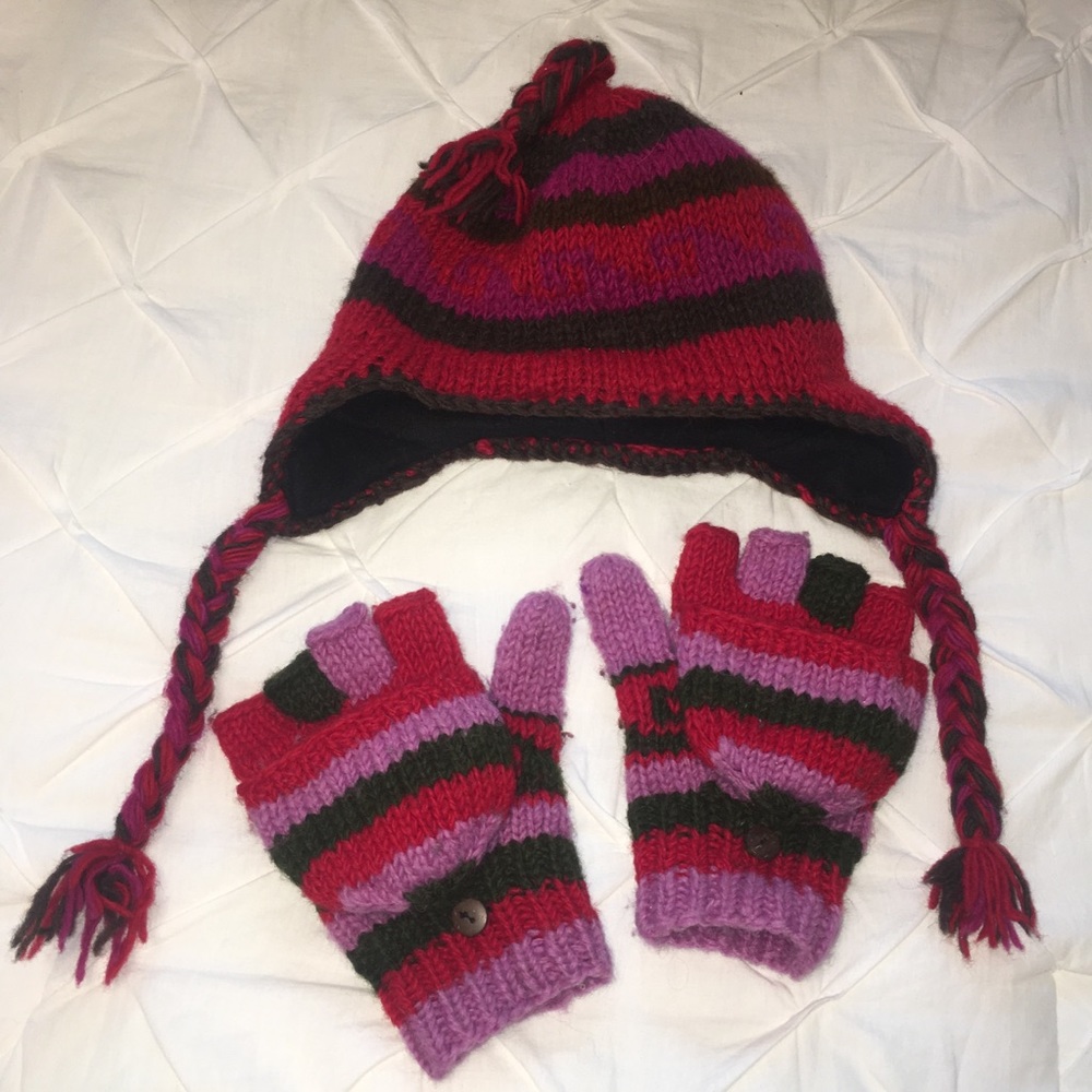 Glove and hat set